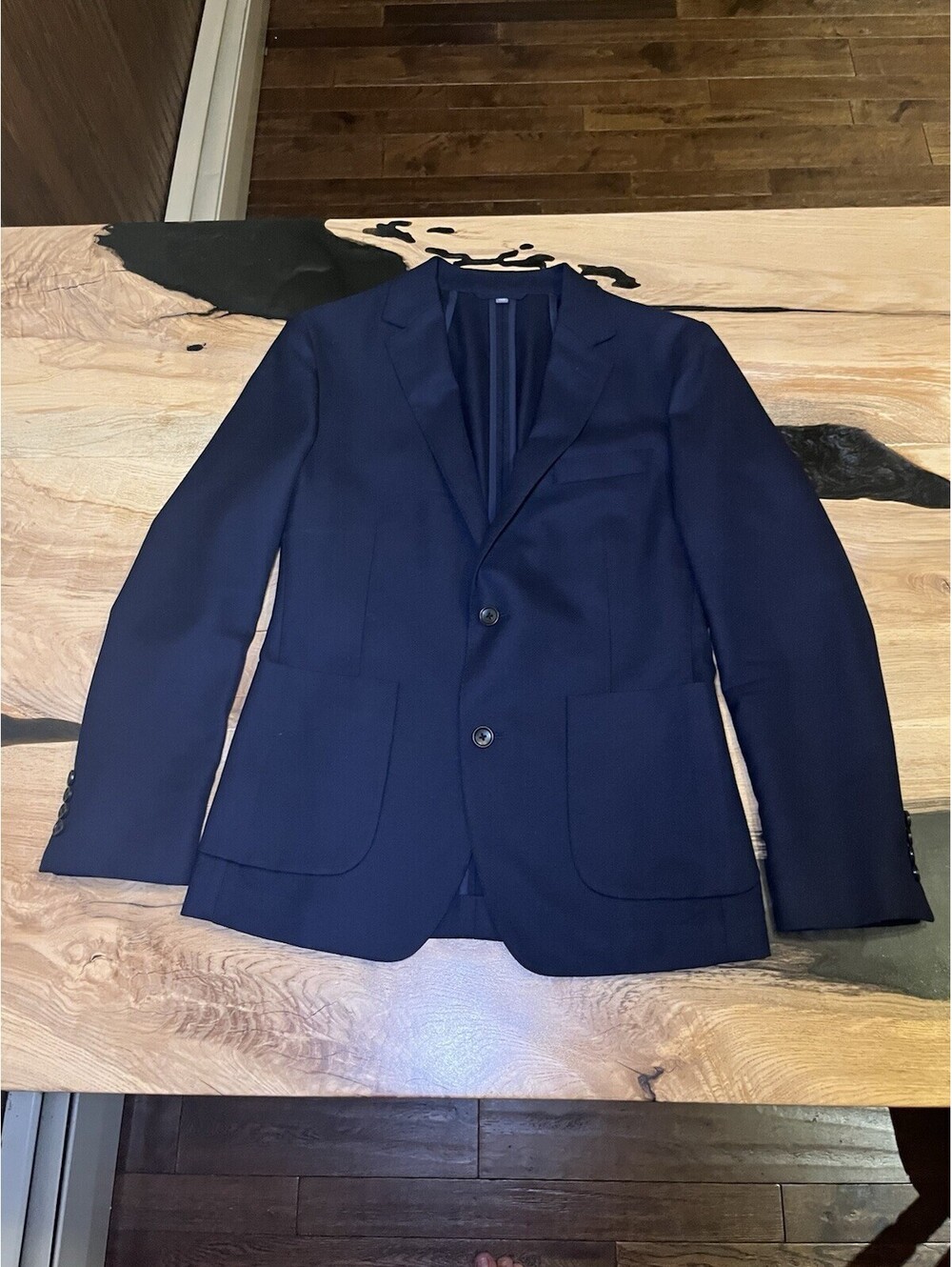 Bonobos Men’s Vitale Barberis Canonico 100% Wool Slim Fit Blazer Navy Blue • 38S